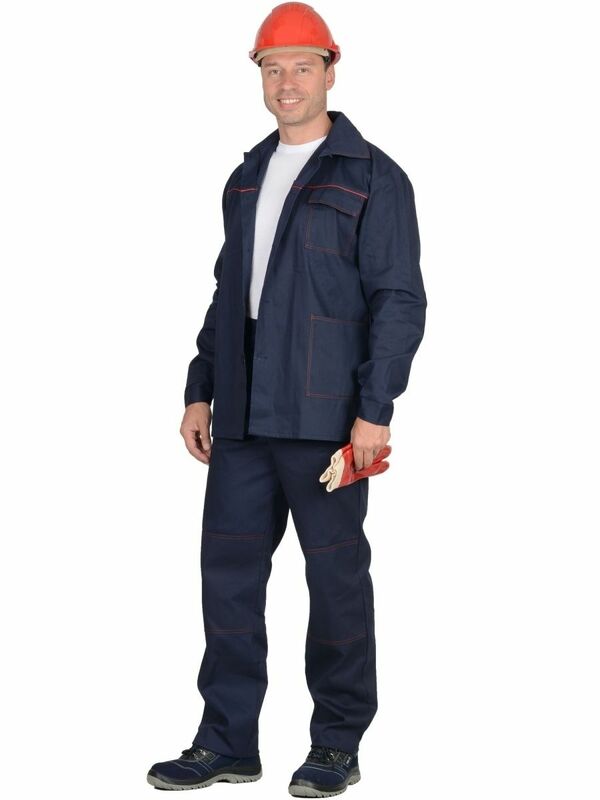Костюм "Импульс": куртка, брюки синий с красным кантом Арт. 03755