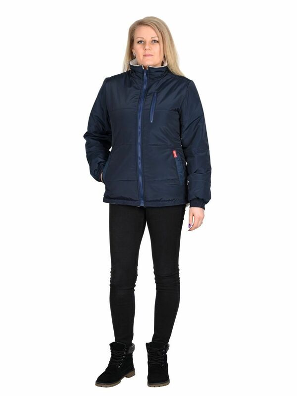 Куртка "SNOW" синяя с бежевым на подкладке флис Арт. 104002